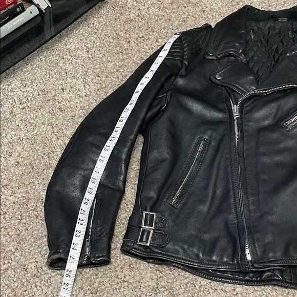 Vintage Men's Black Leather motorcycle padded quilted Jacket - Picture 9 of 13